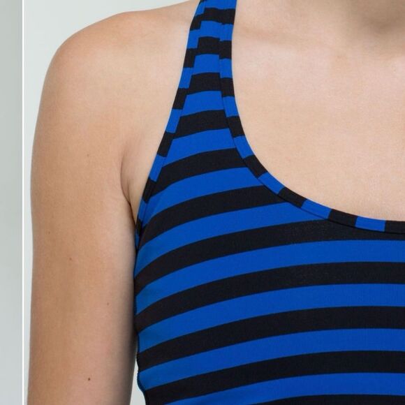 Lululemon Cool Racerback Apex Stripe Baroque Blue - Picture 3 of 9